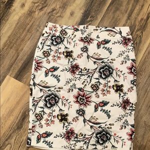 White Floral Skirt